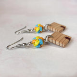 曲げわっぱのピアス