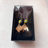 曲げわっぱのピアス